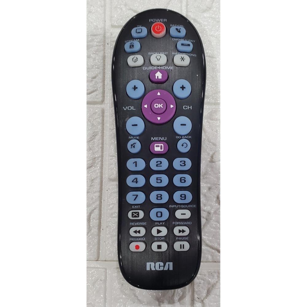 RCA 4-Device Universal Remote Control RCR414BHE Streaming Compatible DVD Blu-Ray